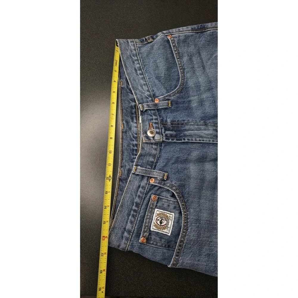 Cinch Men 34x32 Relaxed Straight Blue Medium Wash Denim Jeans 5-Pocket Logo